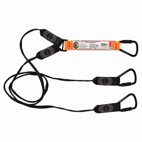 LINQ WEBBING LANYARD DBL LEG; 3 X TRIPLE ACTION KARABINER